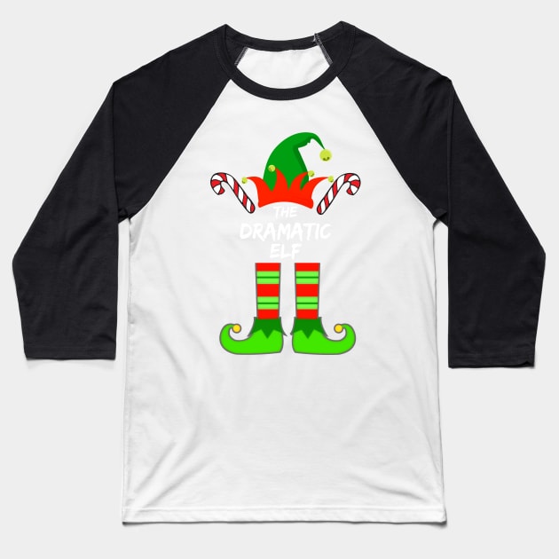 Dramatic Elf Matching Family Group Christmas Party Pajama - Gift For Boys, Girls, Dad, Mom, Friend, Christmas Pajama Lovers - Christmas Pajama Lover Funny Baseball T-Shirt by Famgift